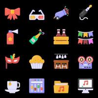 Party and Equipment icons vector