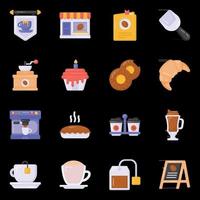 Food and Coffee icons vector