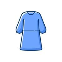 Isolation gown RGB color icon vector