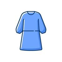 Isolation gown RGB color icon vector