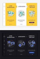 Liver test onboarding vector template