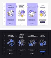 Liver failure onboarding vector template