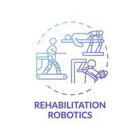 Rehabilitation robotics concept icon vector