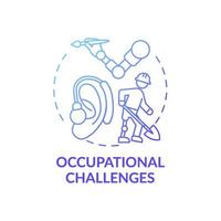 Occupational challenges concept icon vector