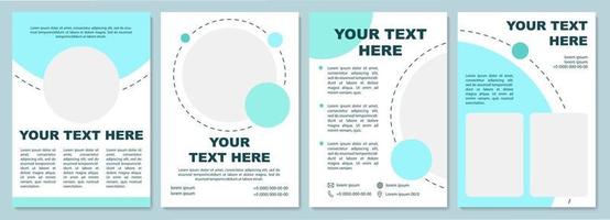 Simple cyan brochure template vector