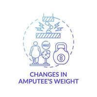 Changes In Amputee Weight Concept Icon