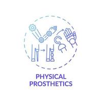 Physical prosthetics concept icon vector