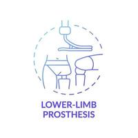 Lower-limb prosthesis concept icon vector