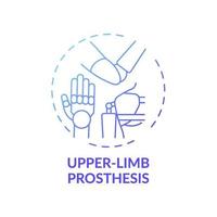 Upper-limb prosthesis concept icon vector