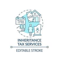 Inheritance tax services concept icon vector