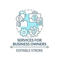 Services for business owners concept icon vector