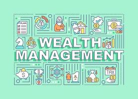 Wealth management word concepts banner vector