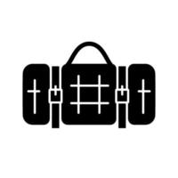 Picnic blanket black glyph icon vector