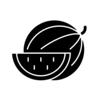 Watermelon black glyph icon vector