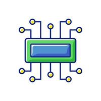 Microcontroller RGB color icon vector