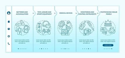 Electronic waste groups onboarding vector template