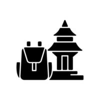 Spiritual nomad black glyph icon vector