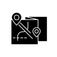 Nomadic tour black glyph icon vector