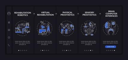 Assistive devices onboarding vector template