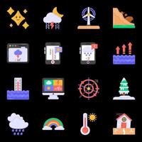 Meteorology and Weather Forecast icons vector