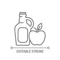 Cider to go linear icon vector