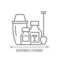 Cocktail kits linear icon vector