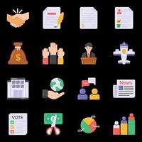 Election and Document icons vector