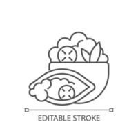 Burrito bowl linear icon vector