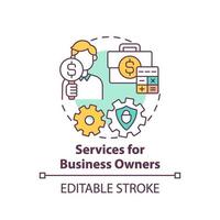 Services for business owners concept icon vector