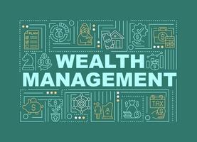 Wealth management word concepts banner vector