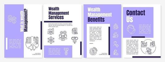 What is wealth management brochure template vector