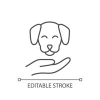 Pet friendly linear icon vector