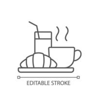 Breakfast linear icon vector