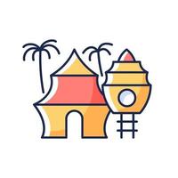Nomadic resort RGB color icon vector