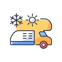 RV air conditioning and heating RGB color icon vector