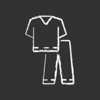 Scrub suit chalk white icon on black background vector