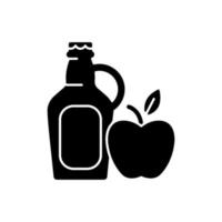 Cider to go black glyph icon vector