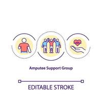 Amputee support group concept icon vector