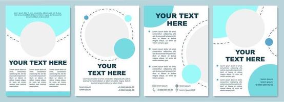 Empty circle brochure template vector