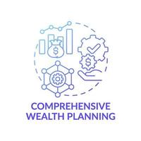 Comprehensive wealth planning concept icon vector