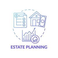 Estate planning concept icon vector