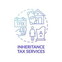 Inheritance tax services concept icon vector
