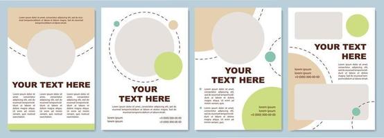 Fancy colored brochure template vector