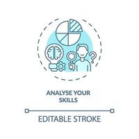 Analyse your skills concept icon vector