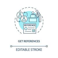 Get references concept icon vector