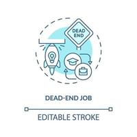 Dead-end job concept icon vector