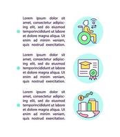 Digital literacy achieving concept line icons with text vector