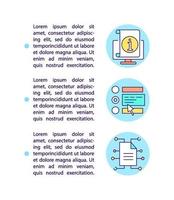 Dealing with digital information concept line icons with text vector