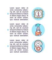 ICT for lifelong learning concept line icons with text vector