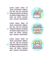 Digital literacy training places concept line icons with text vector